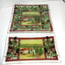2 Peggy Karr Tuscany Serving Trays Plates Fused Glass UNSIGNED USA Made