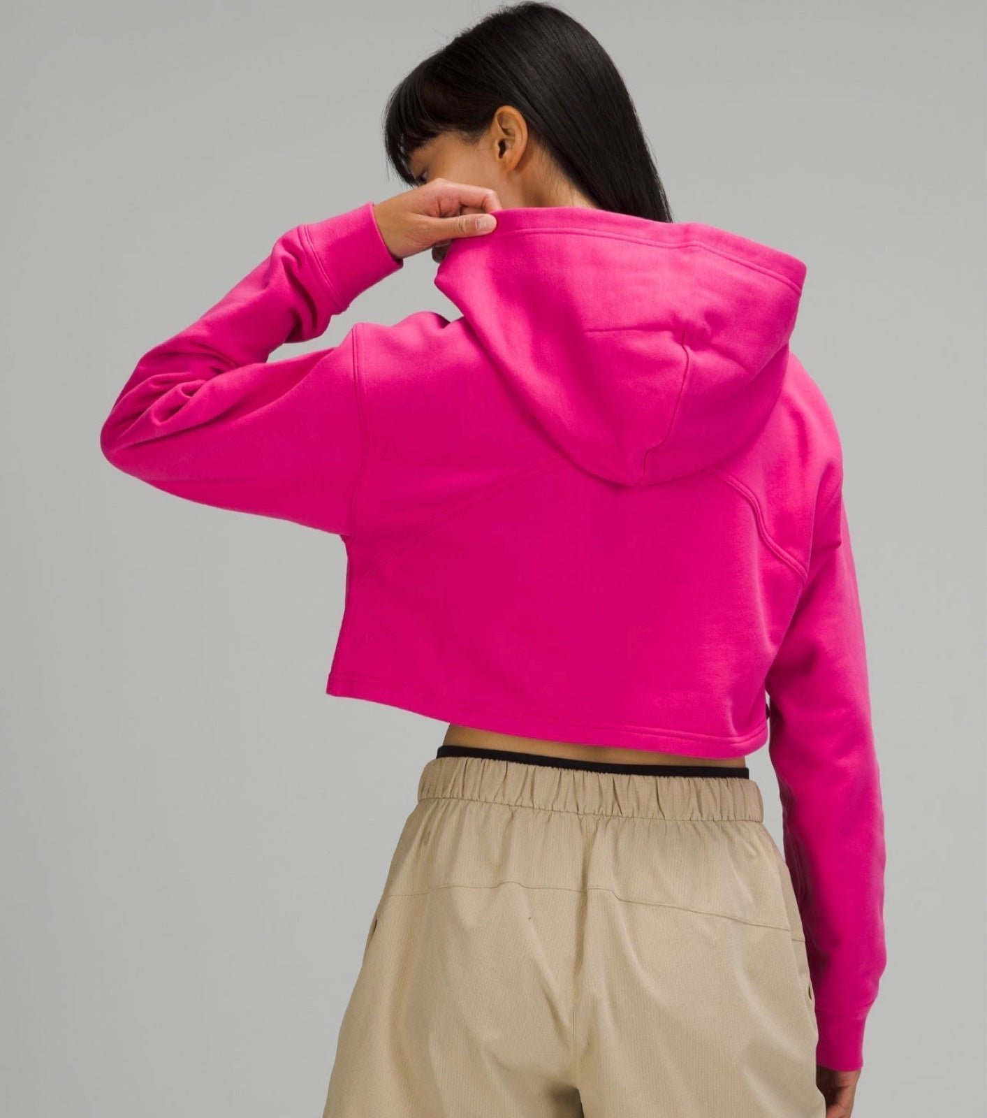 NWT Sonic Pink lululemon all yours cropped hoodie