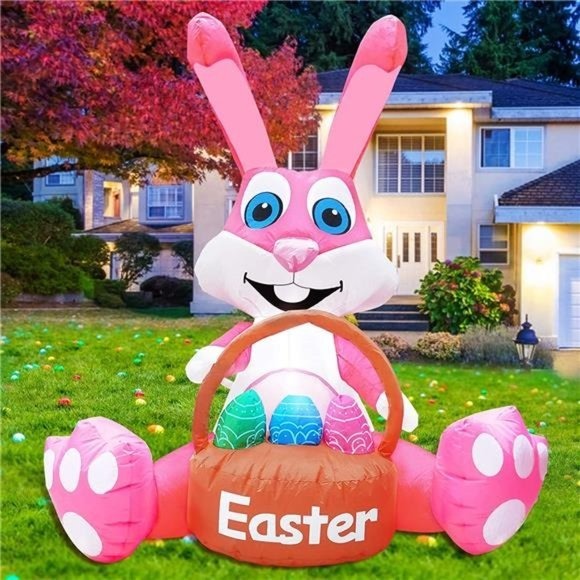 Easter Decorations Otdoor 3.5 Foot Easter Inflatables Bunny
