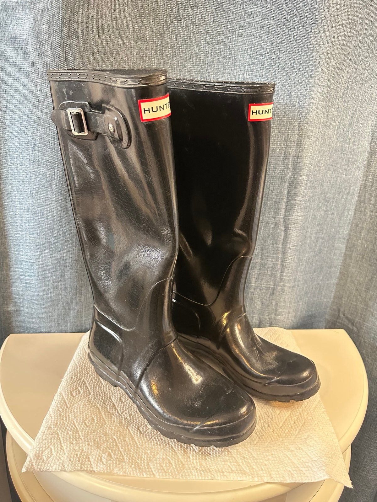 Hunter Women's Original Tall Rain Boots Black Size US 7