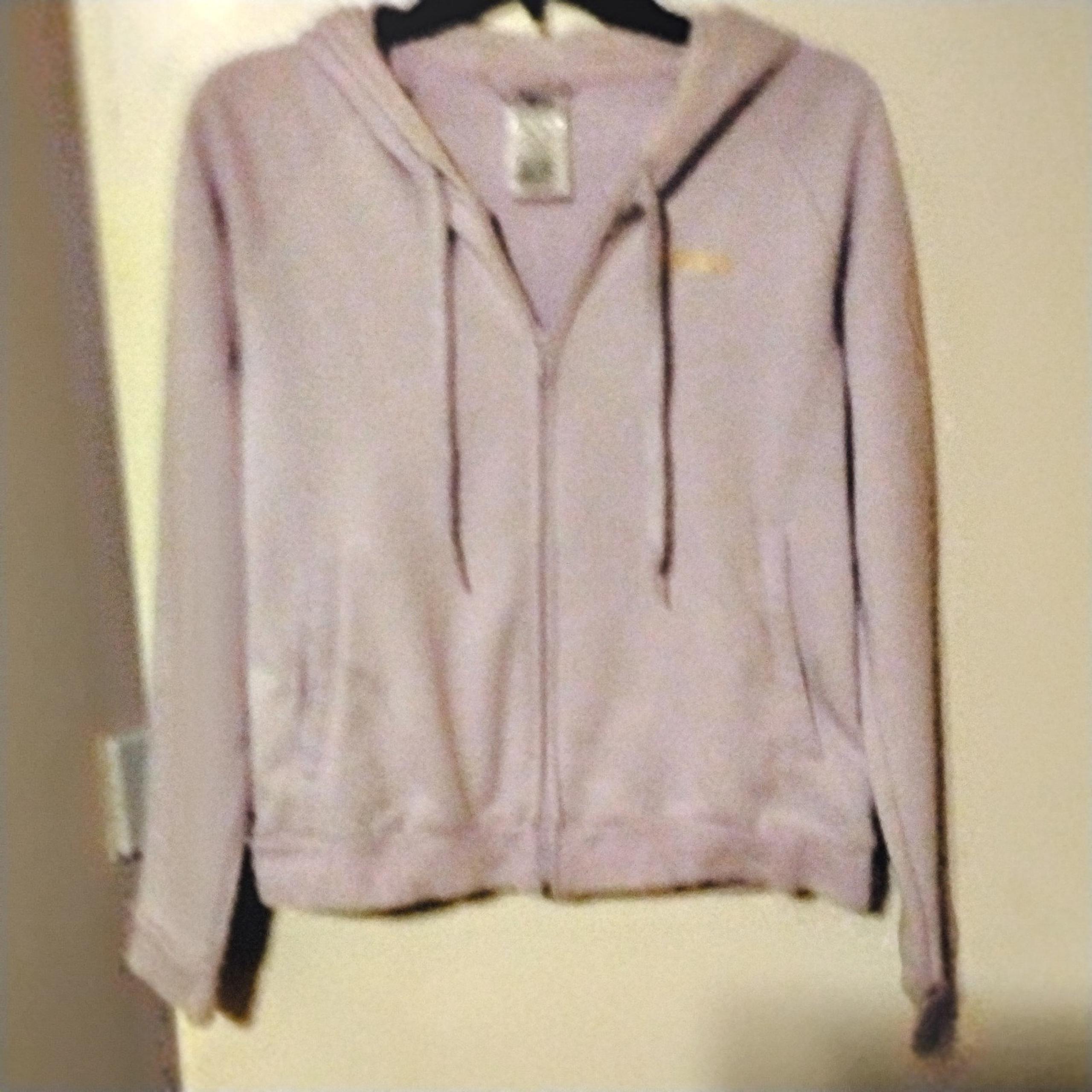 Adidas M Lavendar Purple Zip Up Hoodie w Gold Graphic Up Sleeve & Front, NWOT