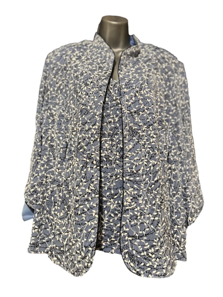NWT Alex Evenings Women's Top and Jacket Set in Periwinkle size 3X