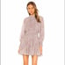NWOT Cleobella Mock Neck Snakeskin Patterned Smocked Mid Waist Mini Dress Size M