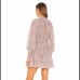NWOT Cleobella Mock Neck Snakeskin Patterned Smocked Mid Waist Mini Dress Size M