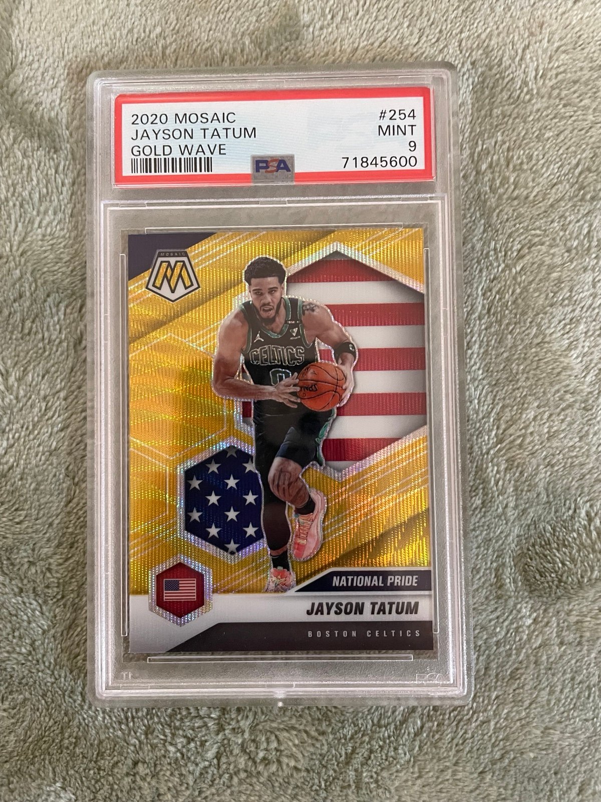 2020 jayson tatum gold wave PSA 9!
