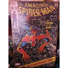 13 x19 Marvel Spiderman Hanging Wall Art Painting Print Decor With Spidey Light