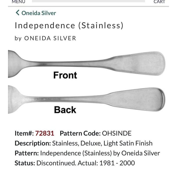 Oneida Silver Independence Stainless Steel dinner Knives Set Of 6 flatware