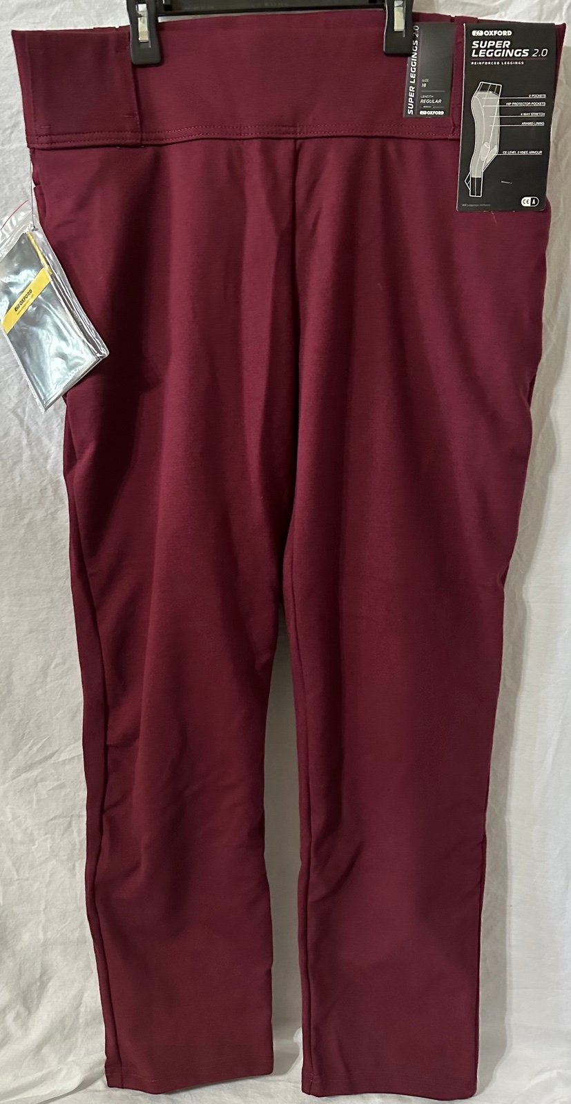NWT Oxford Super 2.0 Ladies Motorcycle Protective Leggings Burgundy Size 18 Regu