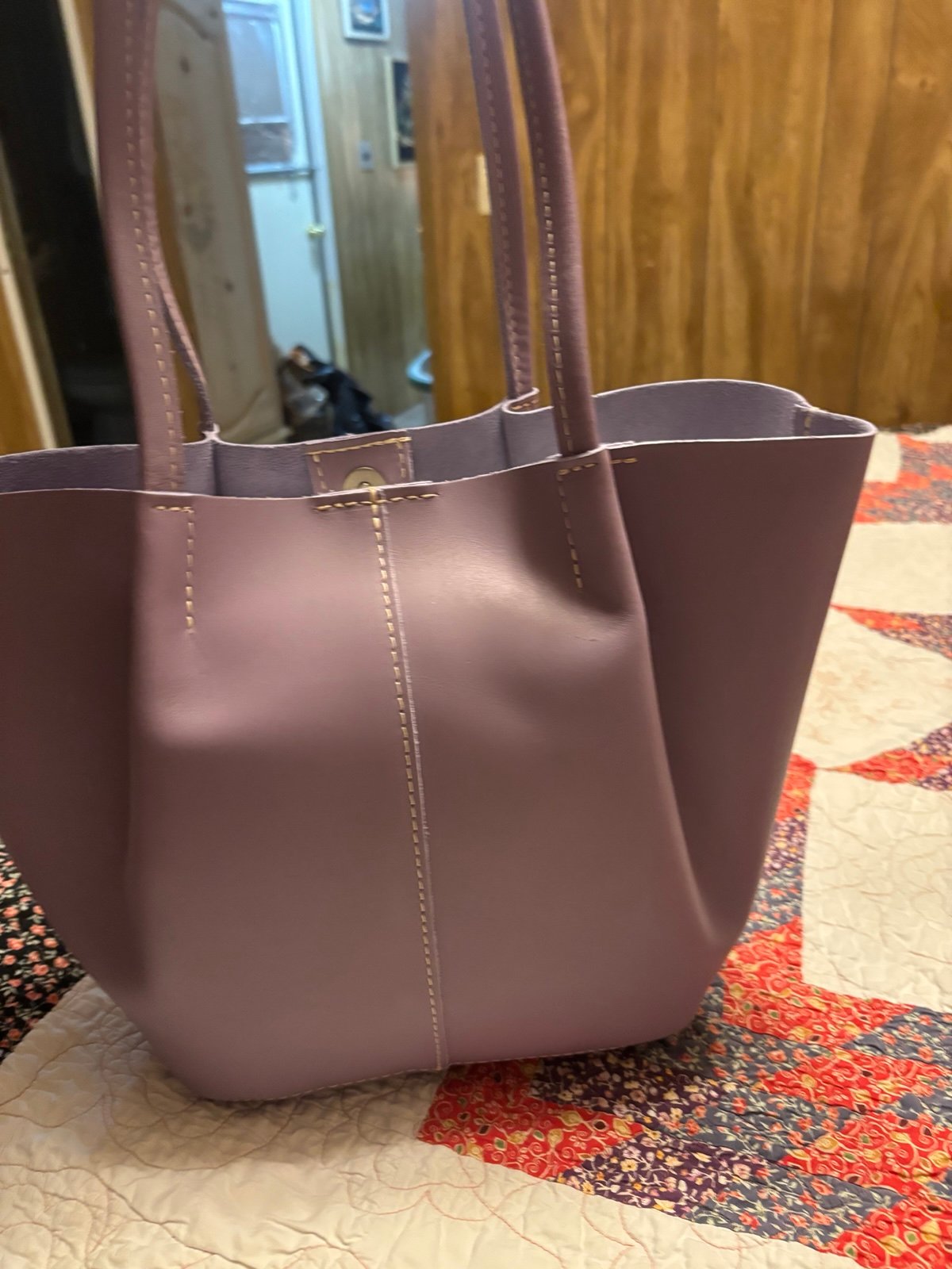 Portland Leather Goods Large Lavender Devan