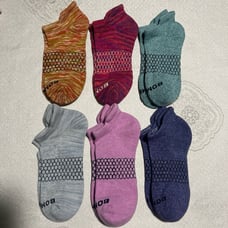 BOMBAS Women's Solids Ankle Socks 6-Pairs/Size Medium/11045