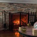 fireplace screen and tools wrought iron fantastic condition