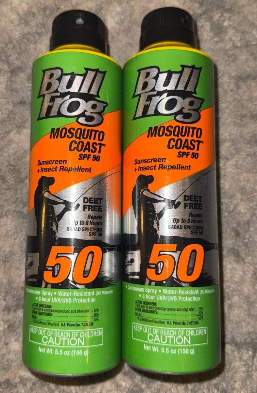BullFrog Sunscreen Mosquito Coast Spray SPF50 6 oz 2 pack