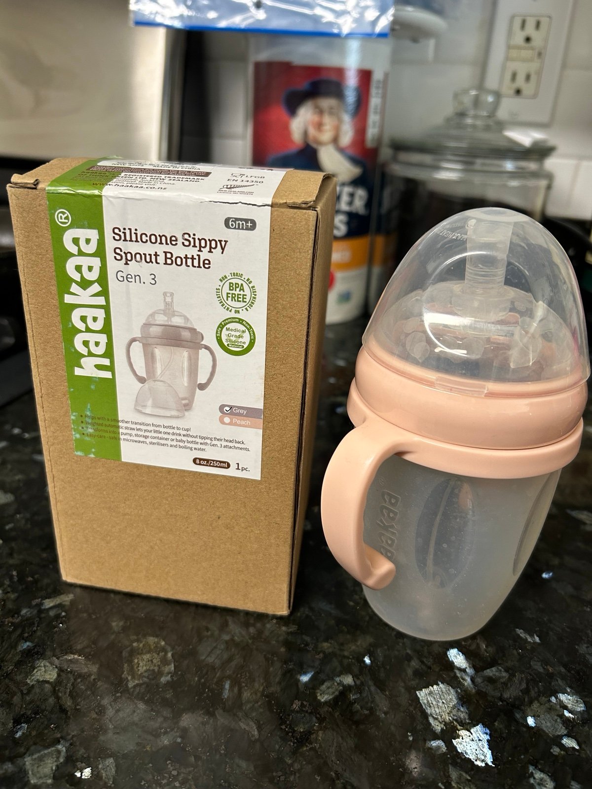 Haakaa sippy cup bottle Grey and Pink