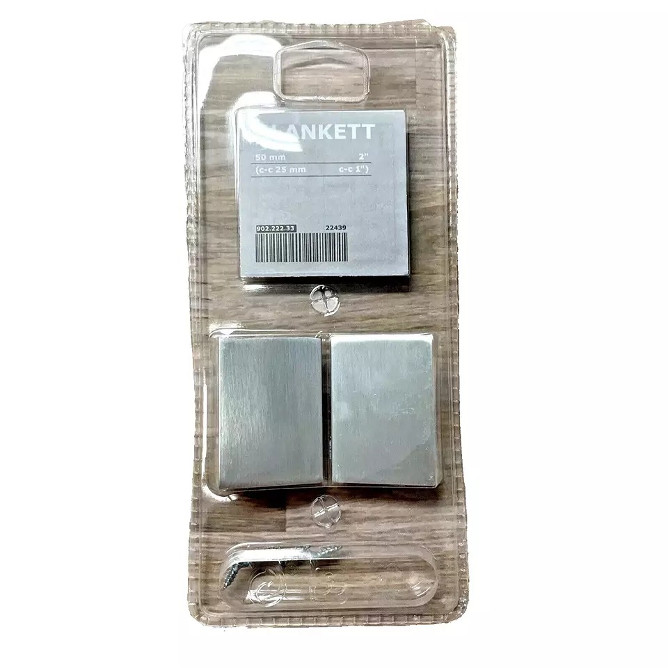 Ikea BLANKETT 2 Handle Aluminum Drawer Pull Cabinet Set (3 Packs of 2)