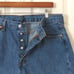 Levi's 501 Medium Wash High Rise Cut Off Raw Hem Button Fly Denim Jean Shorts 36