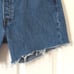 Levi's 501 Medium Wash High Rise Cut Off Raw Hem Button Fly Denim Jean Shorts 36