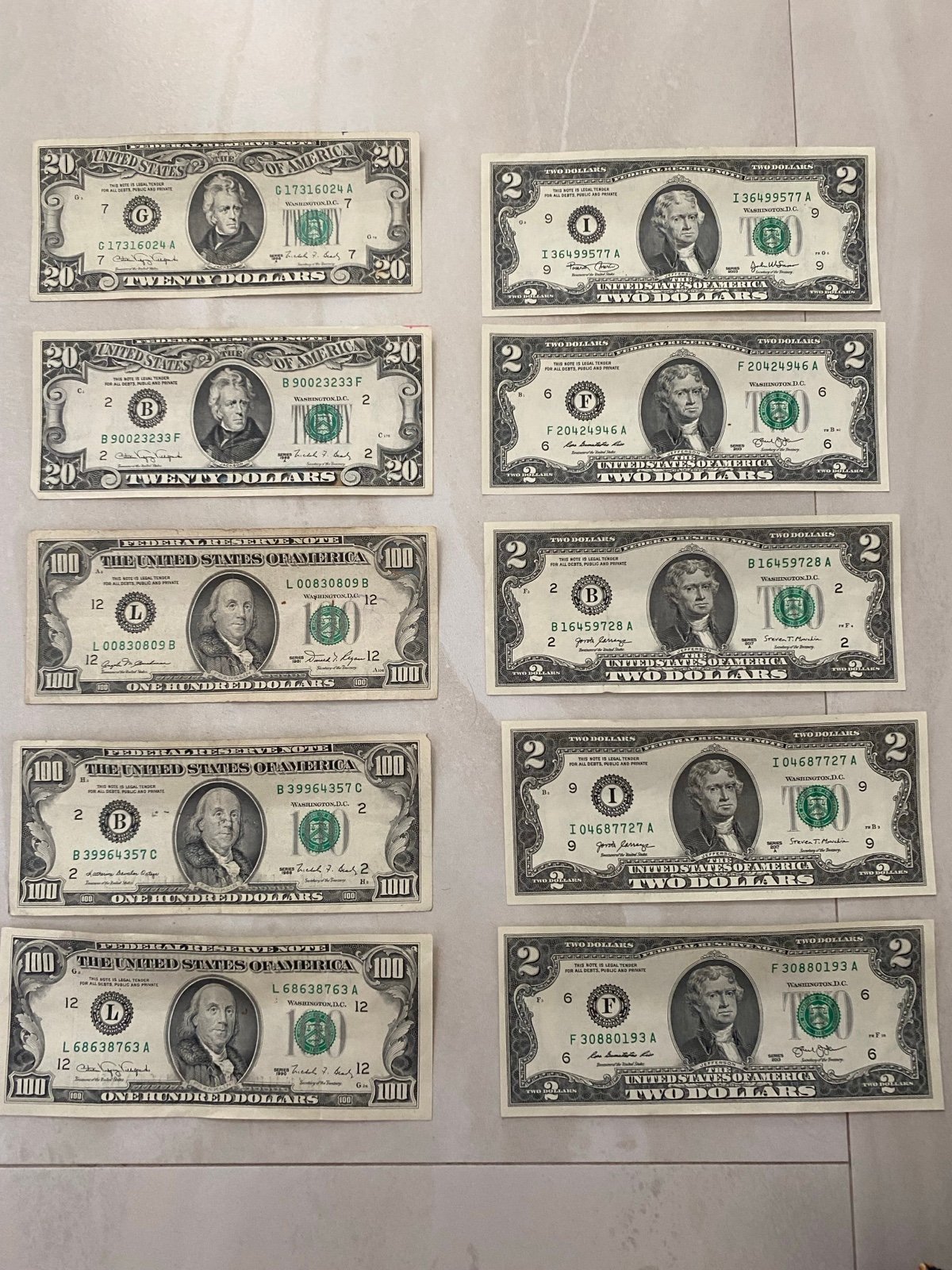 Old bills