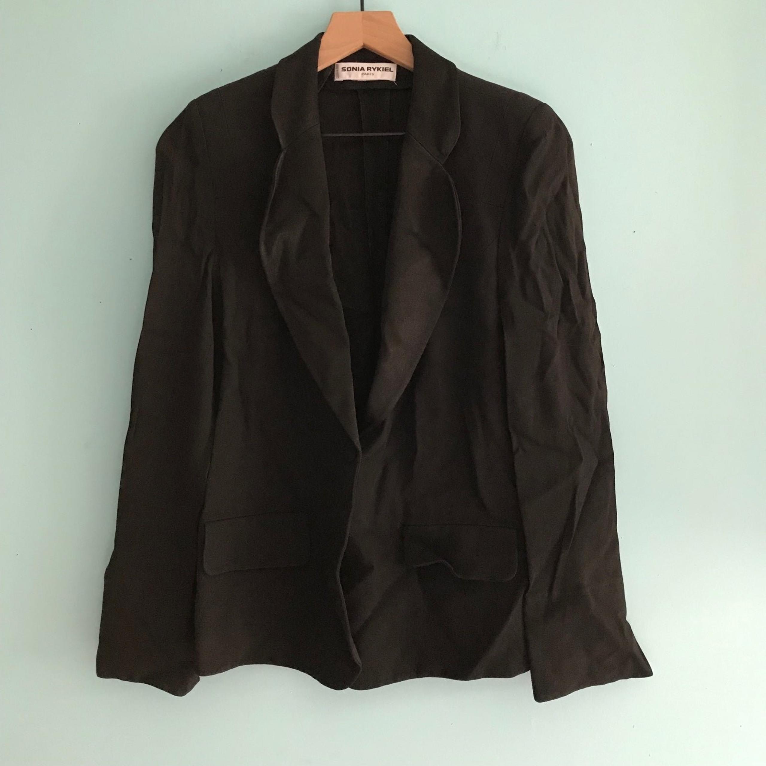 Sonia Rykiel Black Vintage Blazer S Paris France
