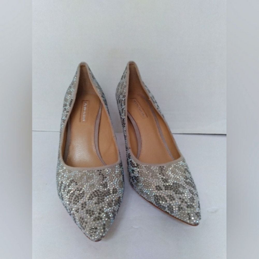 Elegant Silver Sequin Pointed-Toe Stiletto Heels Evening Party Formal Pumps