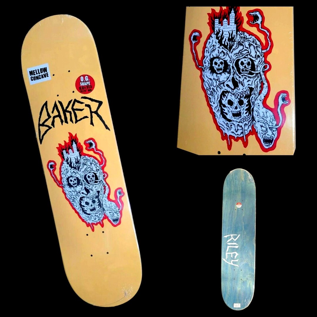Riley Hawk Baker Judgement Day Skateboard 8.00 Deck *New in Original Shrink*