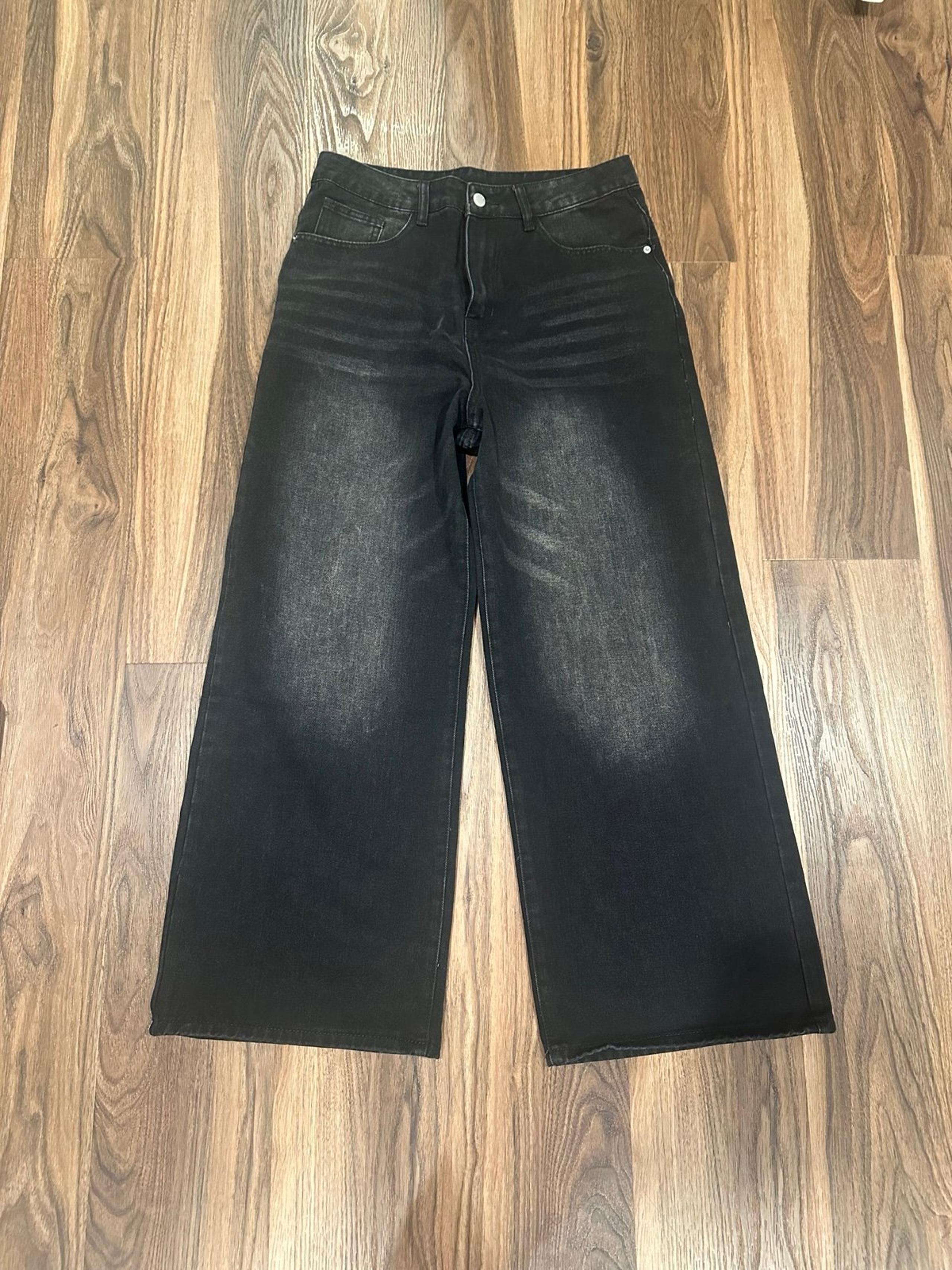 Black baggy jeans, beautiful fade as well