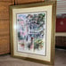 Vintage 90s Josie Van Gent Edell April in Charleston art print signed framed