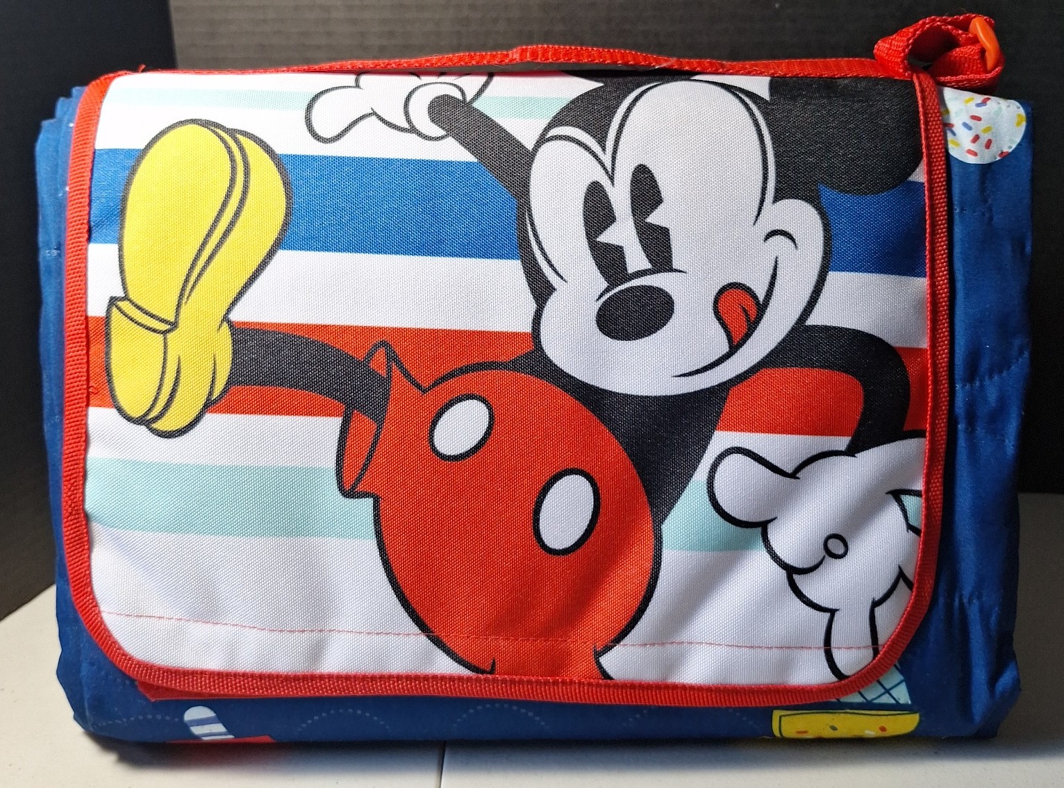 Disney Store Mickey Mouse Summer Picnic Beach Outdoor Blanket NWT 70" x 80"