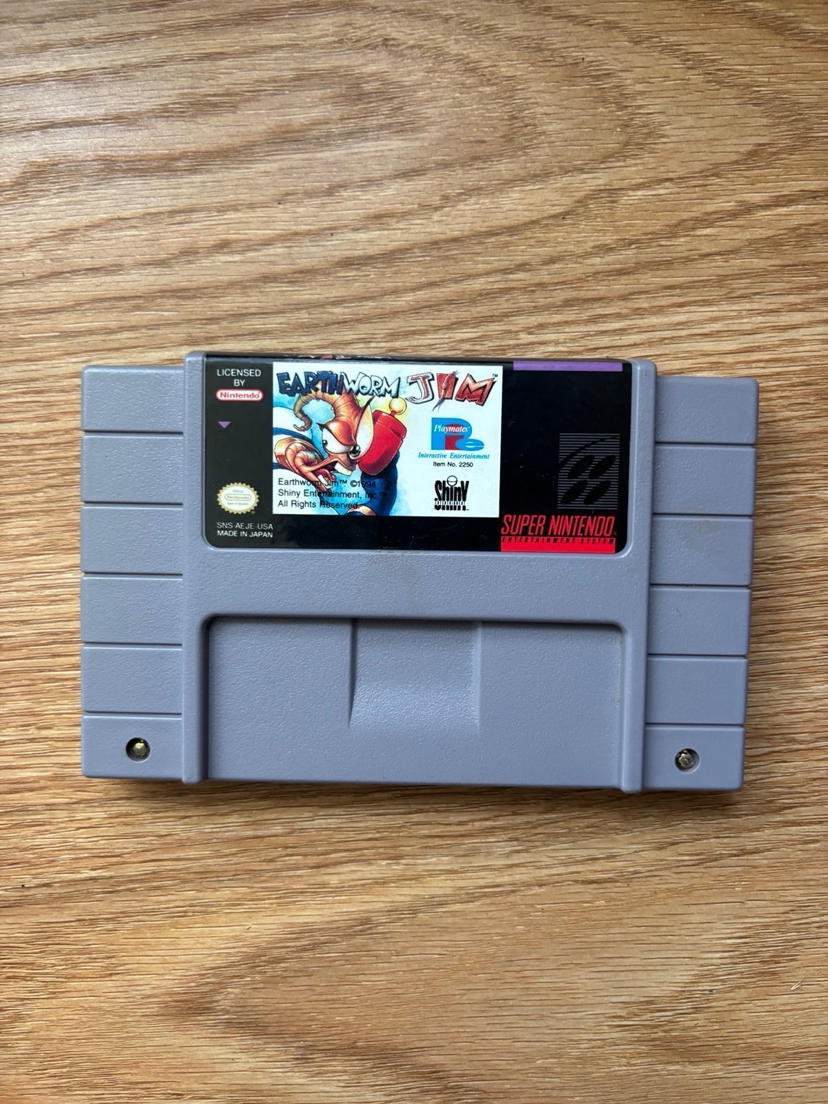 Vintage classic Earthworm Jim for Super Nintendo
