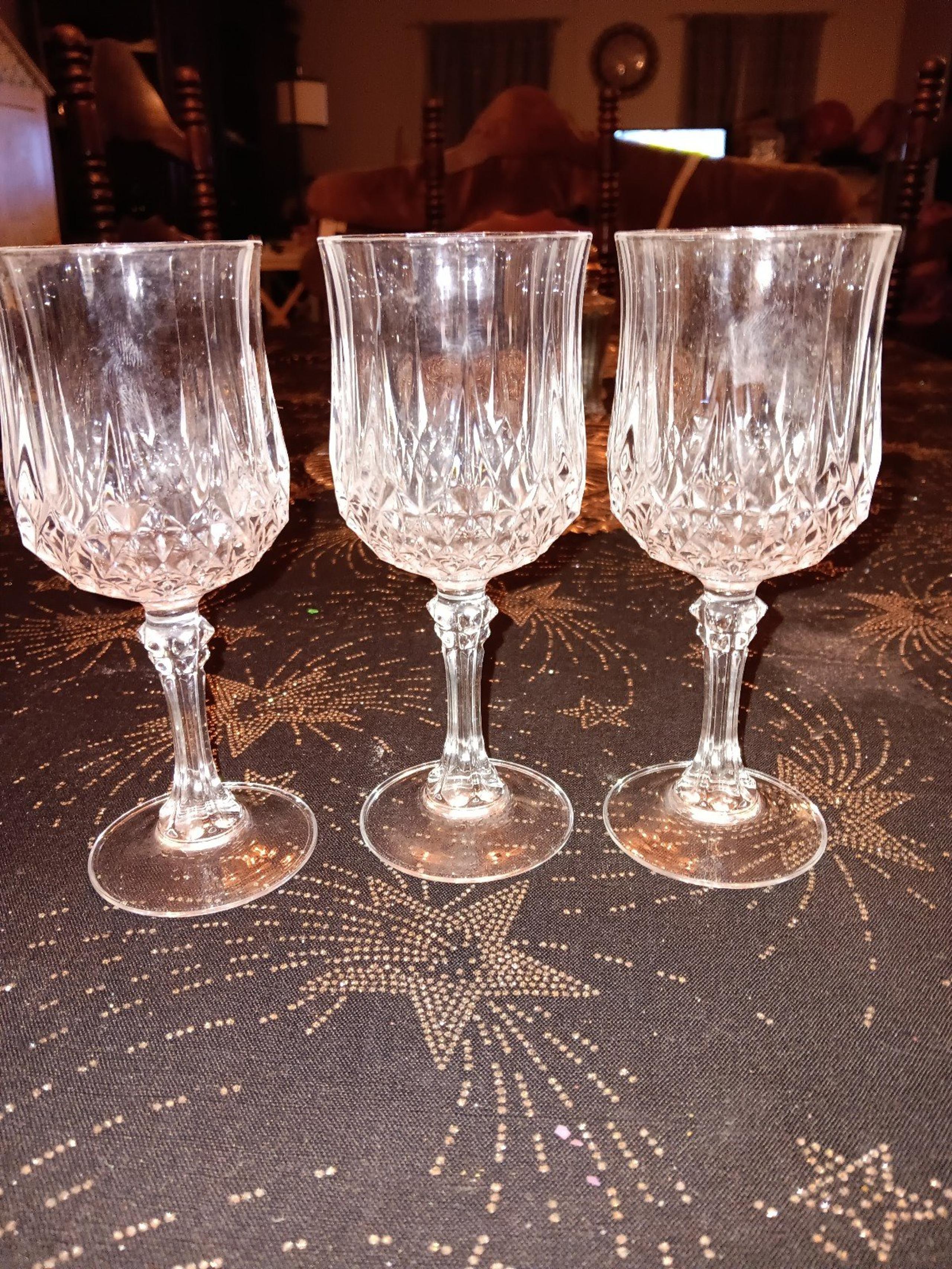 Set Of 6 Crista D'Arques Gobblet Wine Glasses.