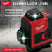 Milwaukee 4D 16 Lines Green Beam 360° Self-leveling Laser Levels Horizontal And