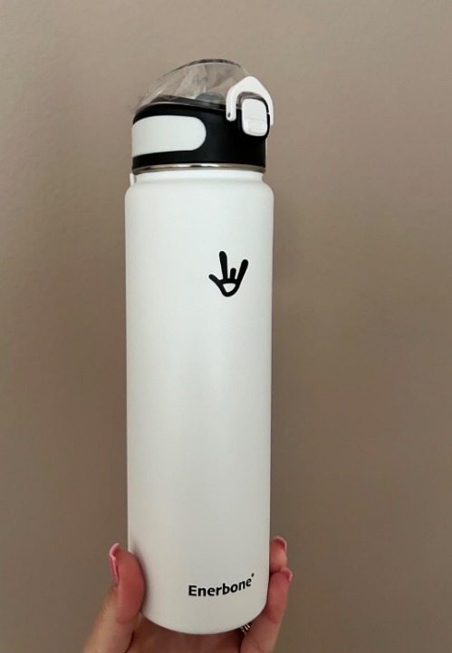Thermos, Leakproof Sports Bottle with Straw, Keep Drinks Hot or Cold