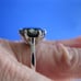4.76ct 100% REAL NATURAL BLACK DIAMOND RING, CERTIFICATE,FR EE DIA TESTER Size 5