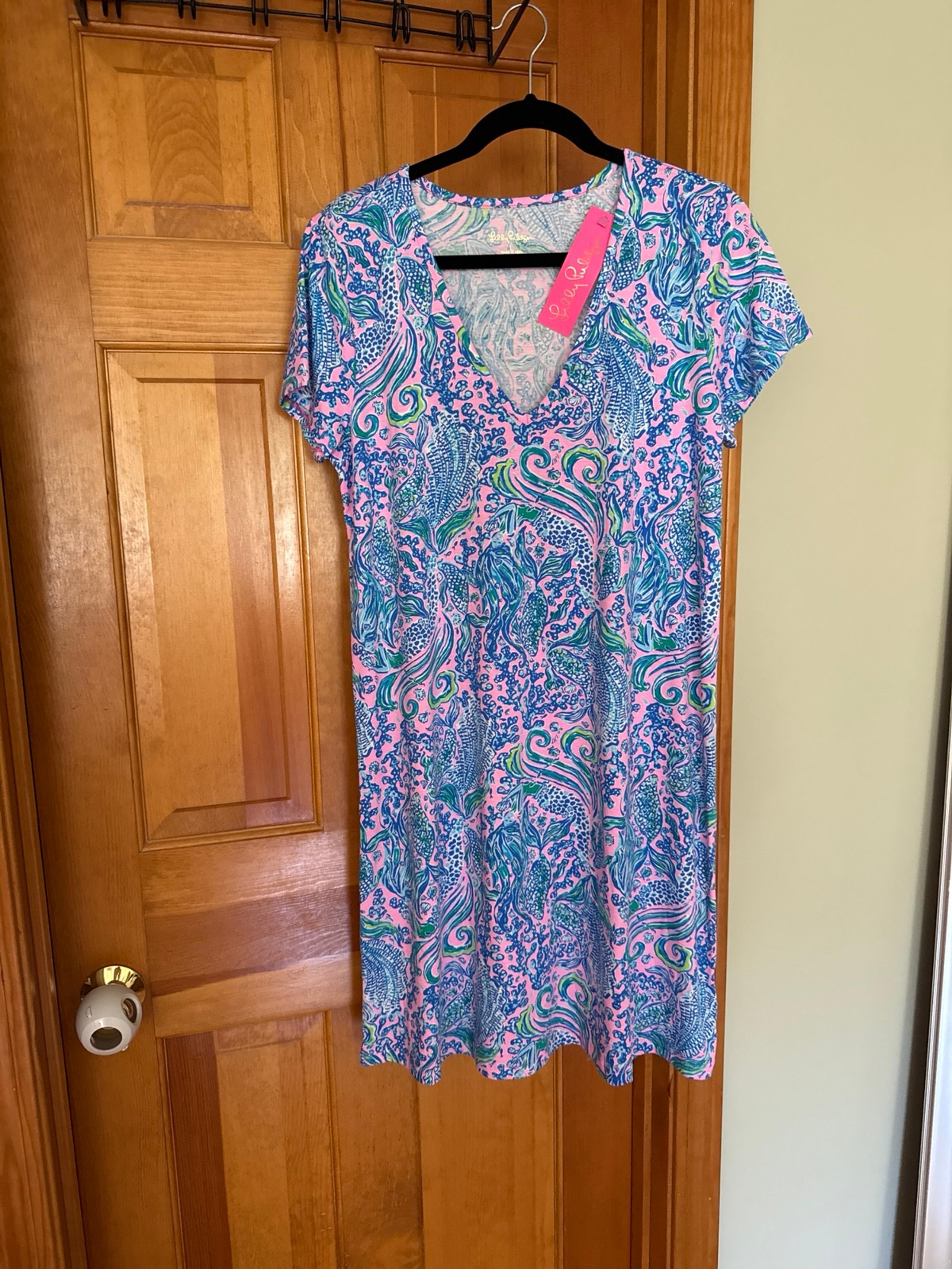 Lilly Pulitzer Etta Short Sleeved Dress in Lilac Rose