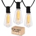 100FT Outdoor LED String Lights - 54 Waterproof Bulbs, 4 Spare - Pvbfdb