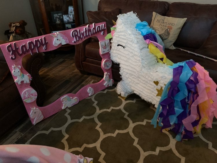 Birthday Unicorn picture frame