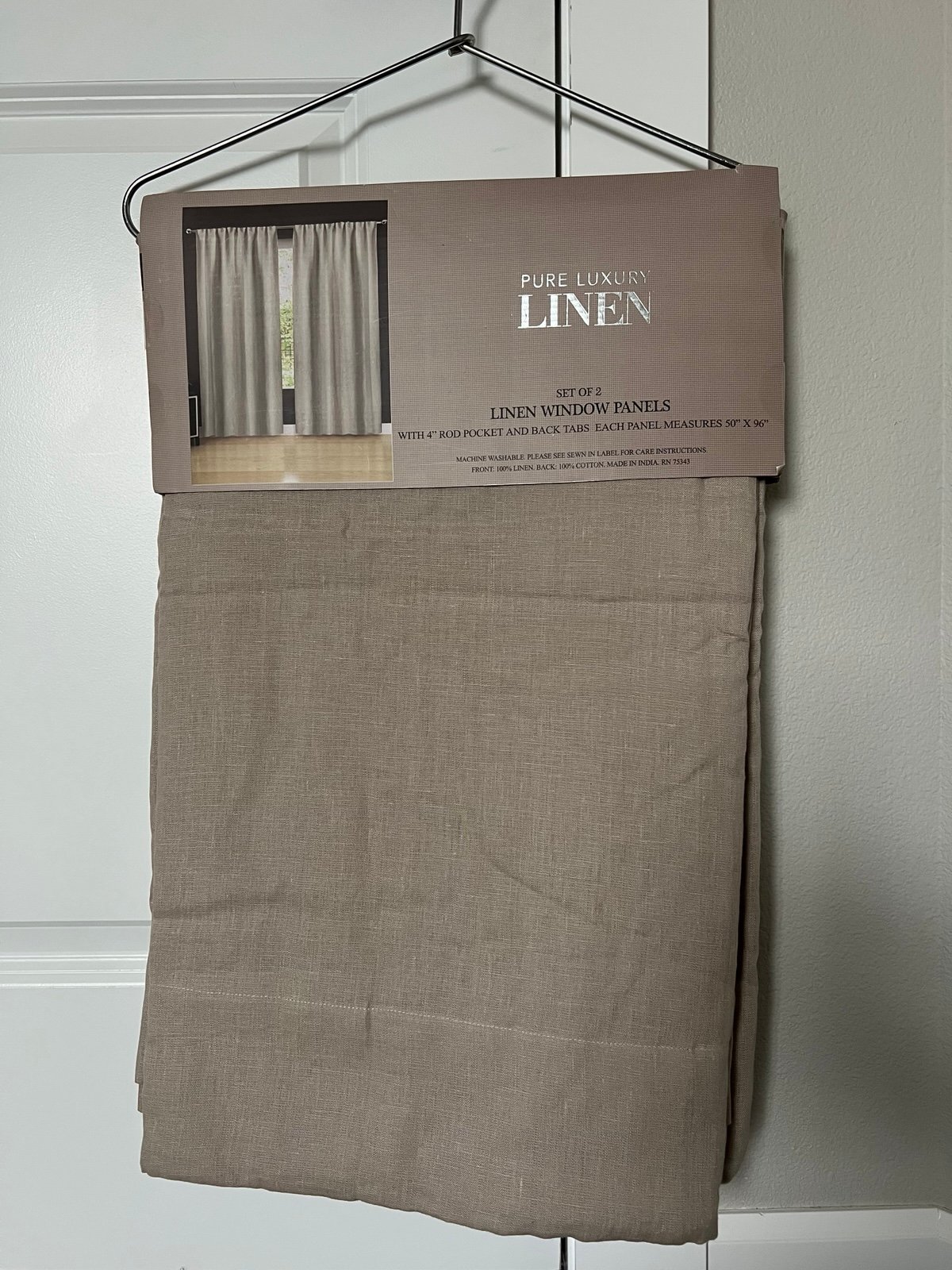 Pure Luxury Linen Linen Curtains Lined 50 X 96”