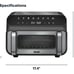bella PRO - 10.5-qt. 5-in-1 Indoor Grill and Air Fryer - Black