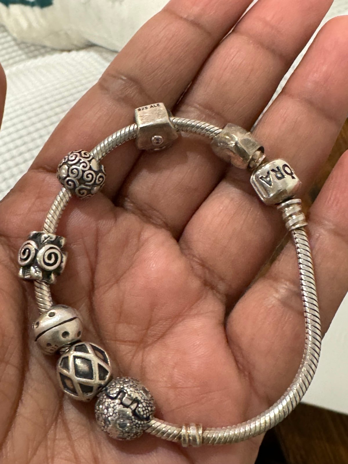 PANDORA bracelet with charms