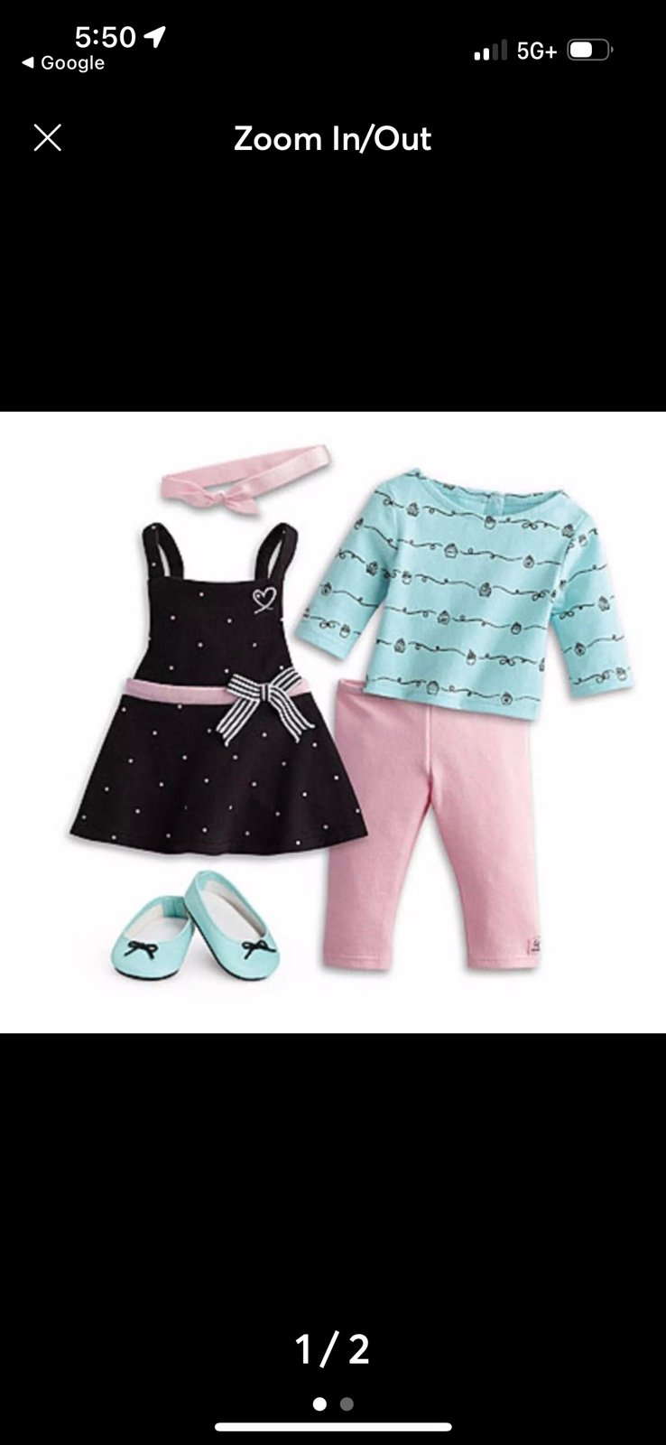 New American Girl Grace Baking Outfit For Doll