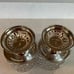 Bath & Body Works Silver Metal Gem Pedestal 3-Wick Candle Holder Set of 2