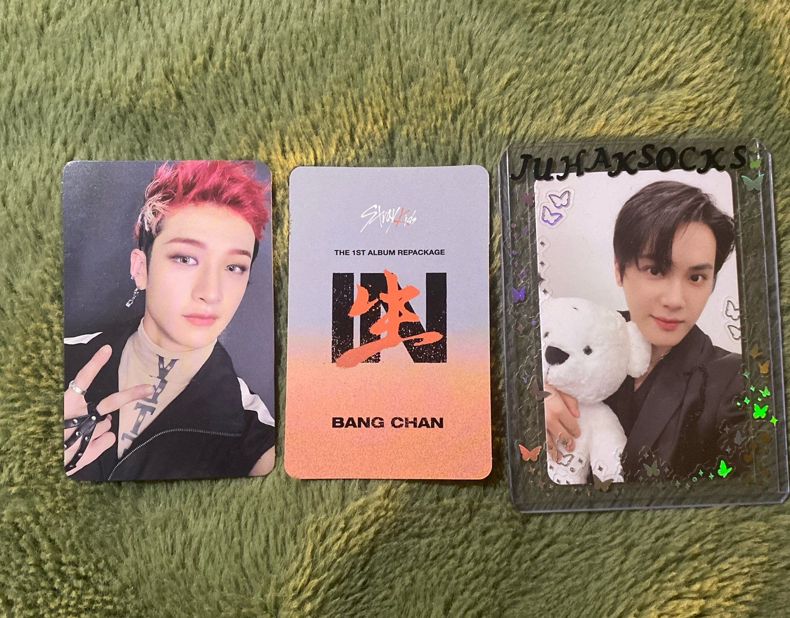 stray kids bang chan fansign photocard