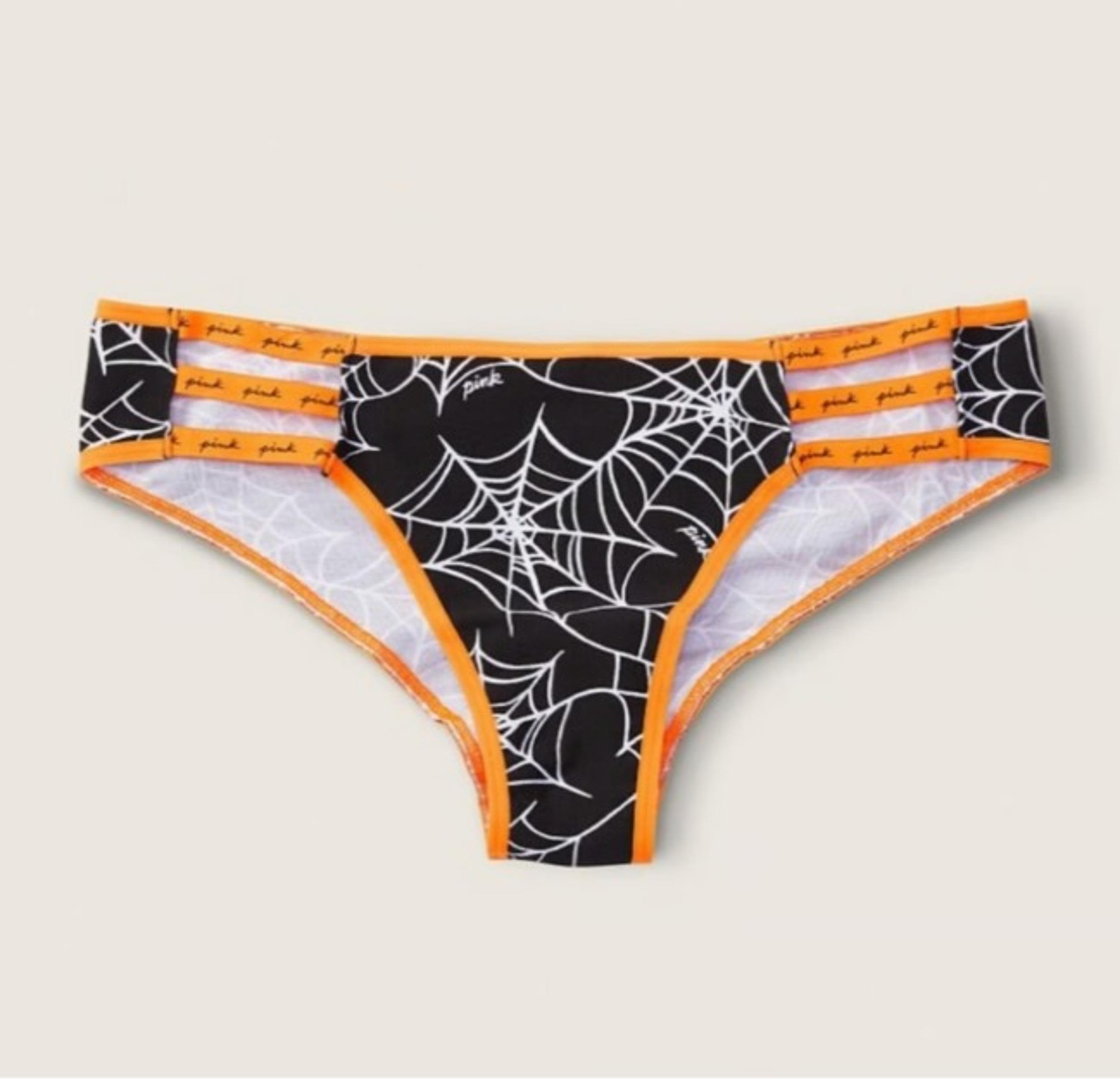 Large NWT VS PINK STRAPPY CHEEKSTER HALLOWEEN SPIDER WEB