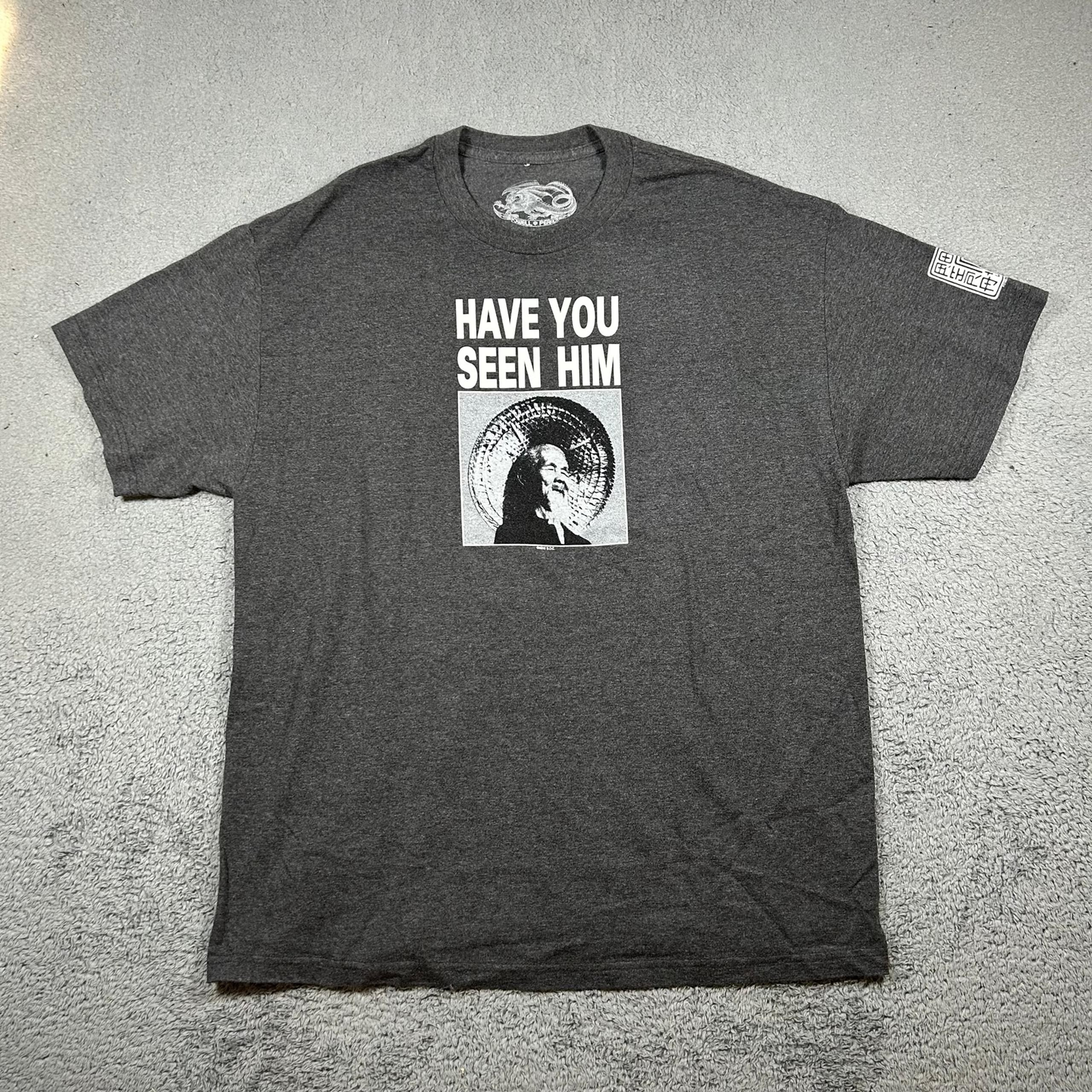 2015 Grey Powell Peralta Skateboarding Shirt ‘HAVE YOU SEEN HIM’ Size XL