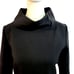 Cop. Copine Kardinal Robe Scuba Dress Black Neoprene A-Line Taille 36 Women's S