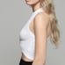 Brand New- Grey/ Ven The Caldwell Cropped Tank in White