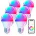 Linkind 6 Pack WiFi Smart Bulb A19 RGBTW App Controlled / Works With Alexa!!