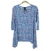 Clara Sunwoo Tunic size XS Blue Dotted Pattern Keyhole Resort wear Travel