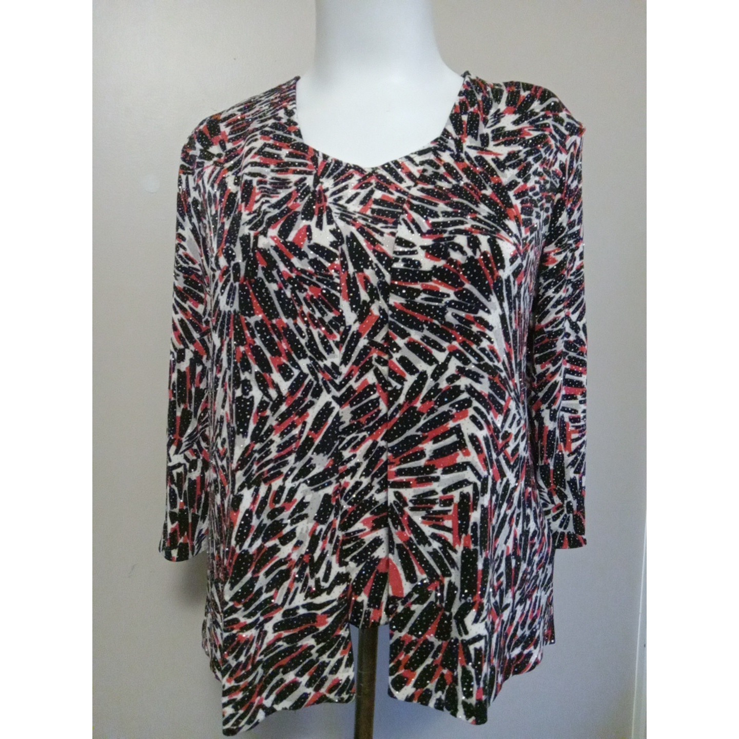 Alex Evenings 2 Piece Embellish Sleeveless Tank With Open Cardigan Size Xlarge