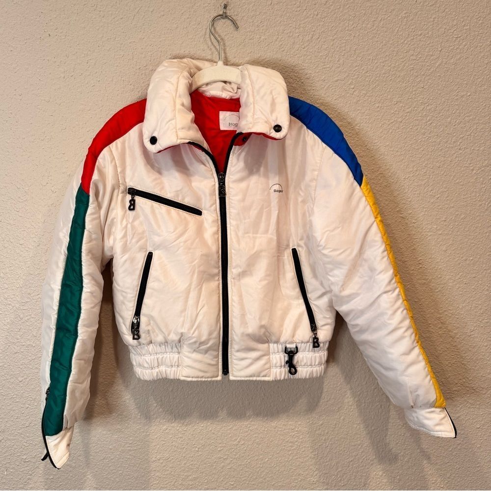 BOGNER Fire + Ice Vintage 90s 00s colorblock cropped puffer ski winter jacket