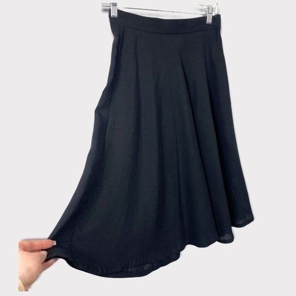 Vintage Young Edwardian Black Flare Skirt